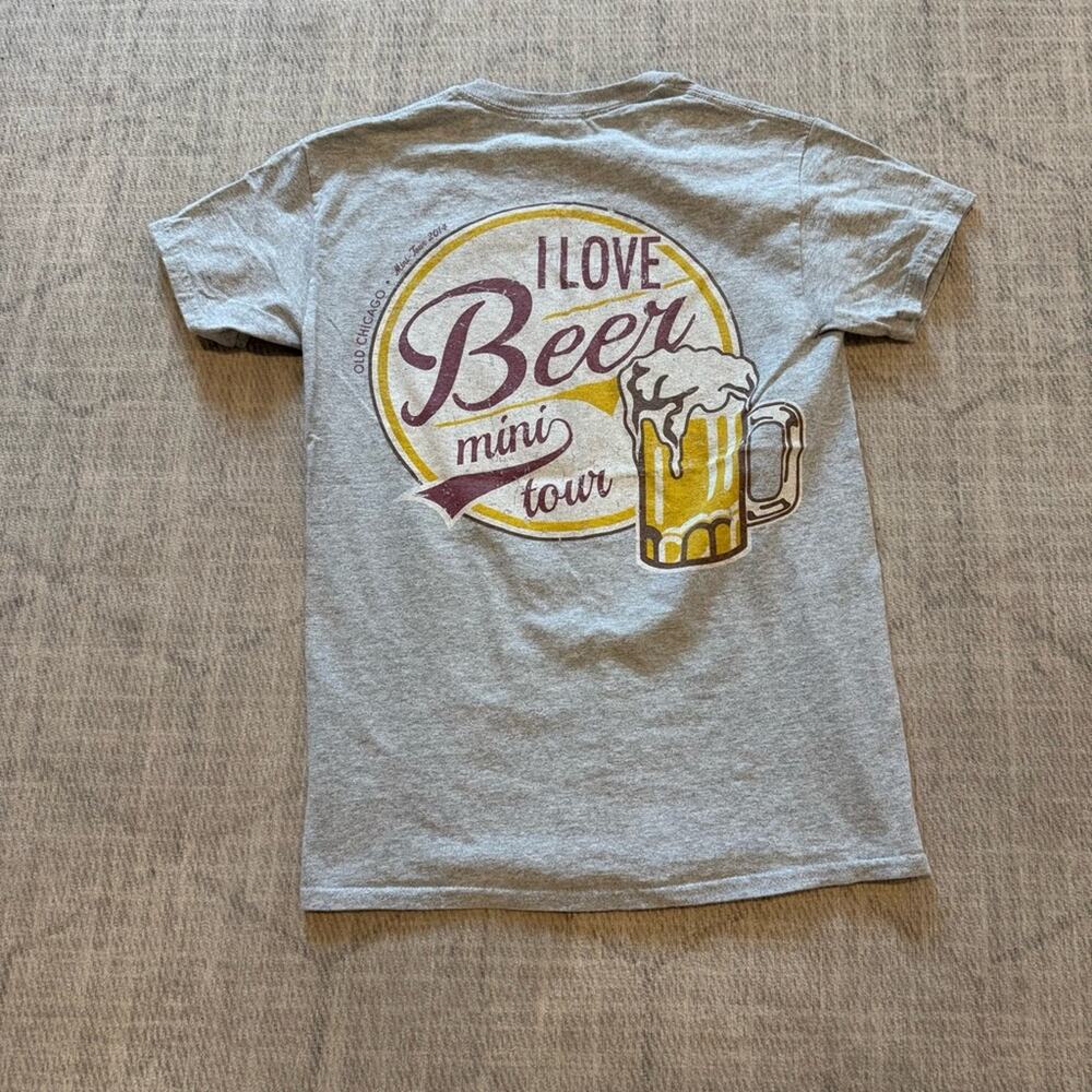 Gildan Gray 'I Love Beer' Short Sleeve Tee